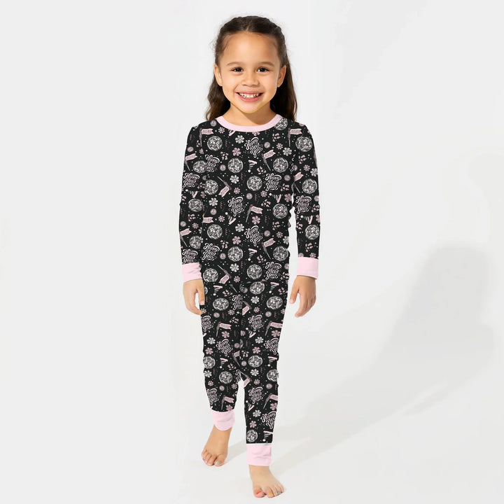 Disco New Years Eve Bamboo Two Piece Long Sleeve Pajama Set