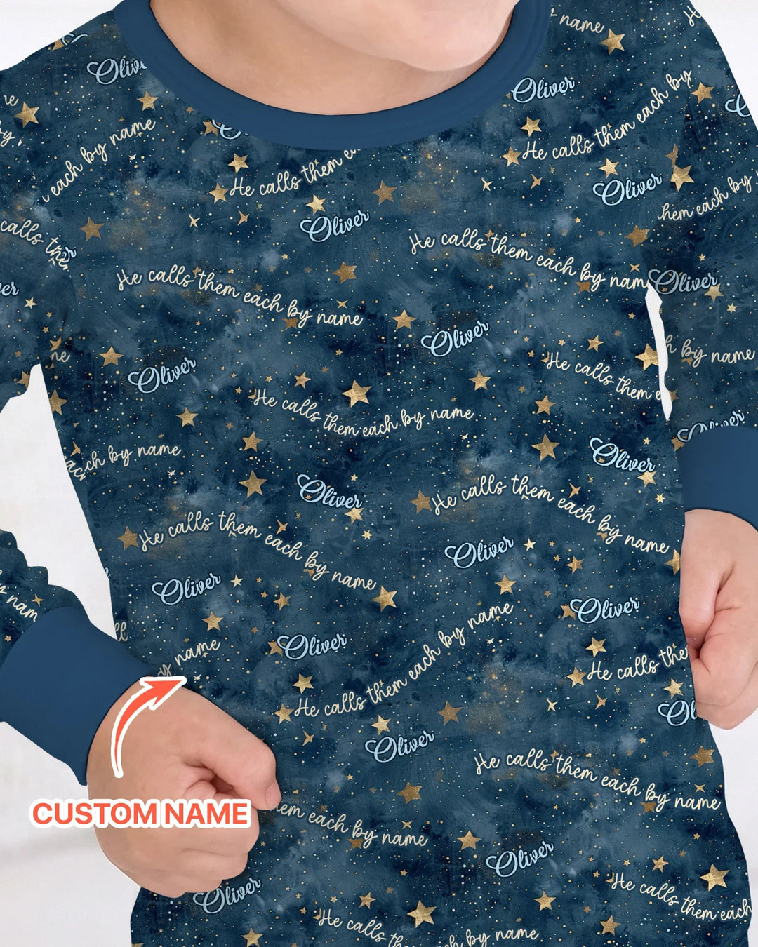 Called By Name — Personalized  Bamboo Two Piece Long Sleeve Pajama Set