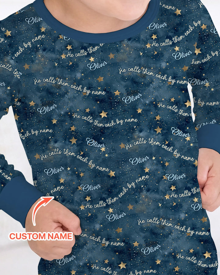 Called By Name — Personalized  Bamboo Two Piece Long Sleeve Pajama Set