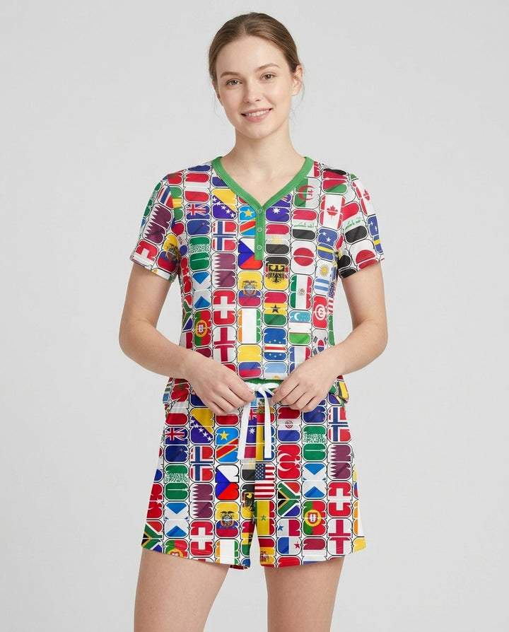 We Are 26 Family Matching Bamboo Women Short Sleeve Short Pajama Set