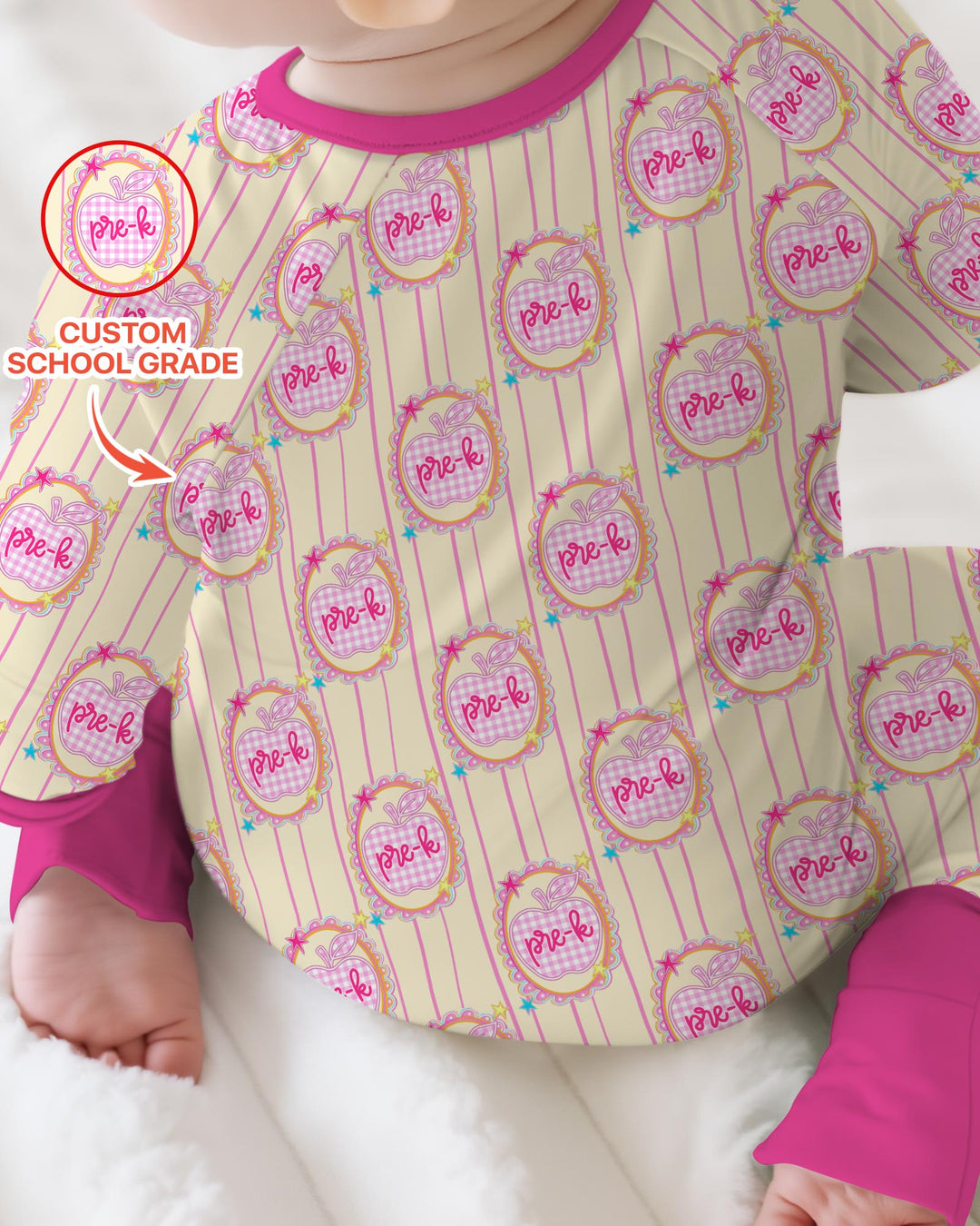 Custom Grade School Sweetie Bamboo Convertible Zippy