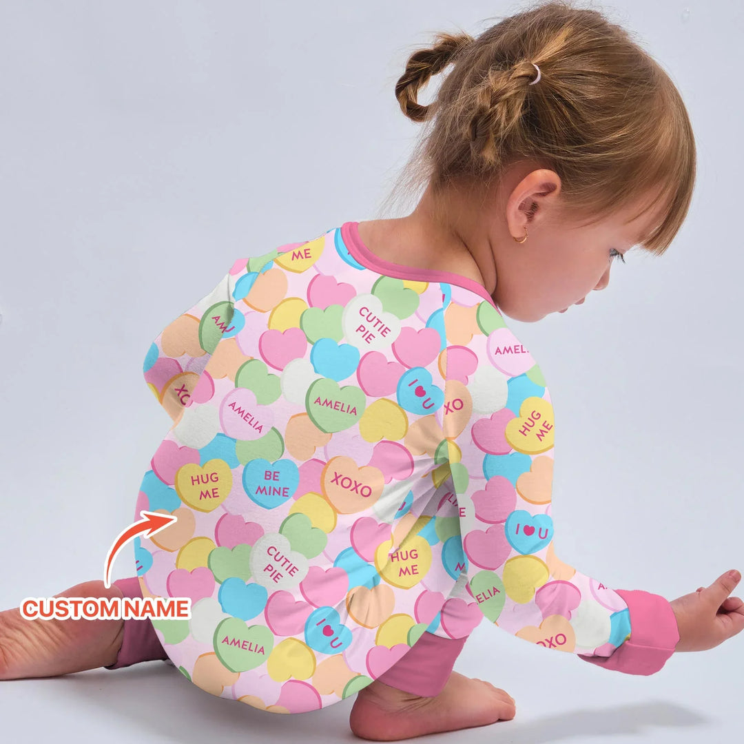 Valentine Candy Crush Family Matching Bamboo Convertible Zippy