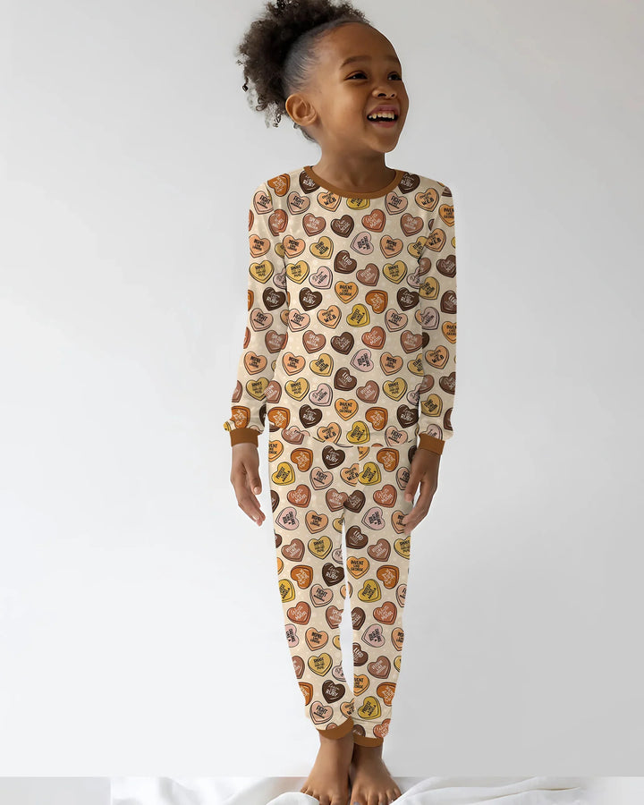 Black Month History Family Matching Bamboo Two Piece Long Sleeve Pajama Set