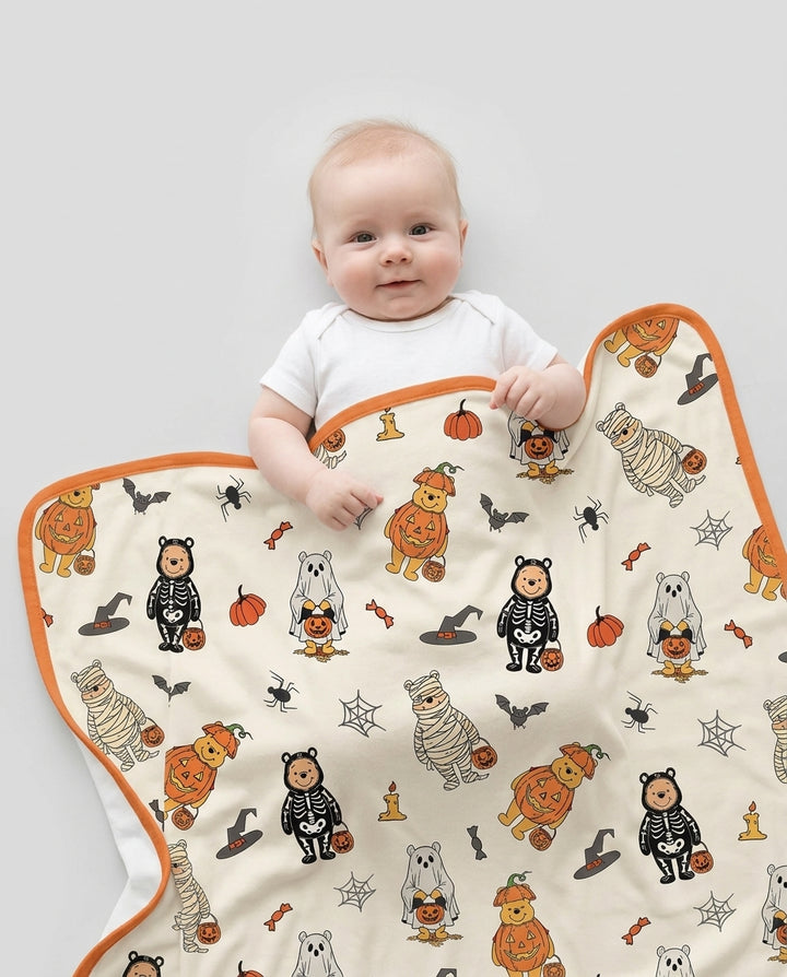 Retro Trick Or Treat Bamboo Blanket