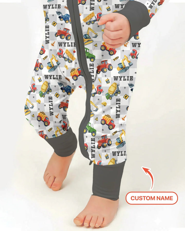 Under Construction Custom Name Bamboo Convertible Zippy
