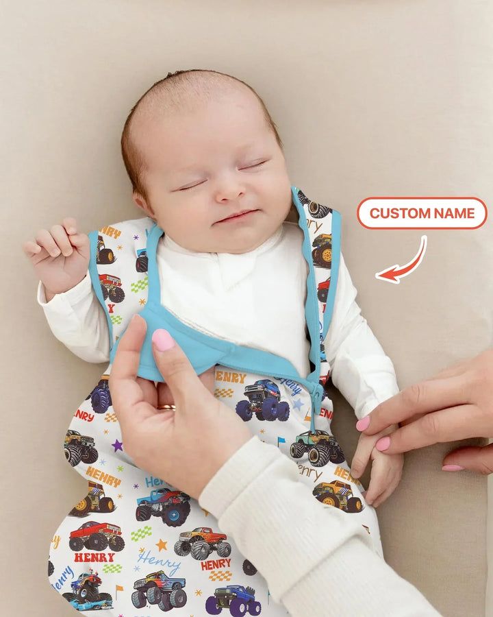 Monster Truck Custom Name Bamboo Sleep Bag