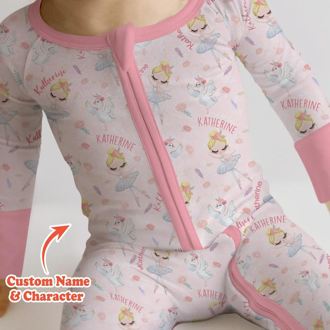 Custom Name Ballerina Doll Bamboo Convertible Zippy