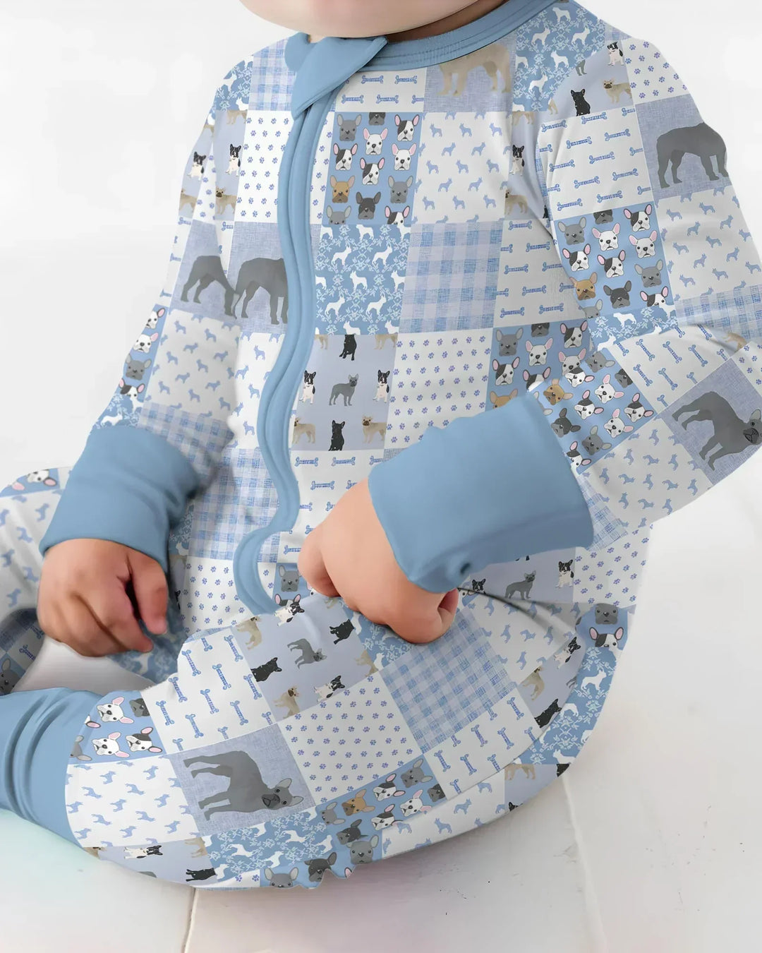 Frenchies Patchwork Family Matching Bamboo Convertible Zippy