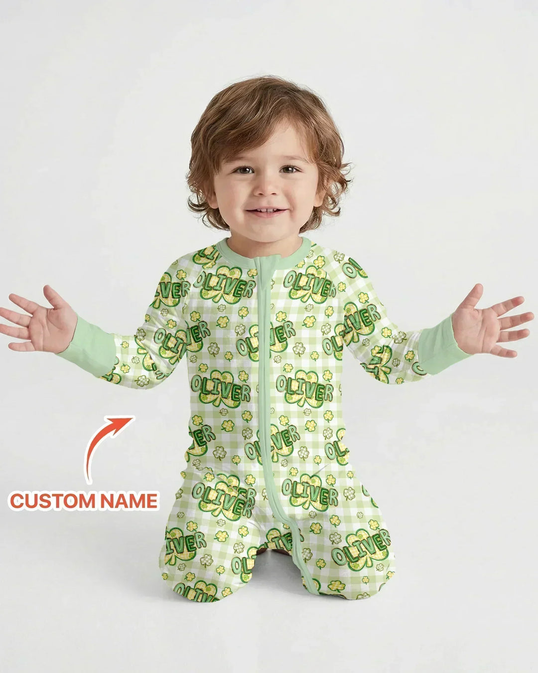 Lucky Shamrock Custom Name Bamboo Convertible Zippy