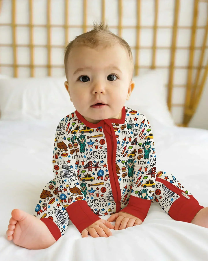 Doodle America 250th Anniversary Family Bamboo Convertible Zippy
