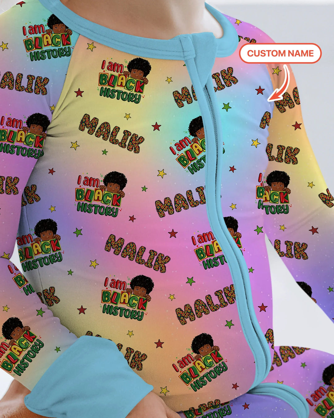 Custom Name I Am Black History Custom Bamboo Shorty Zippy