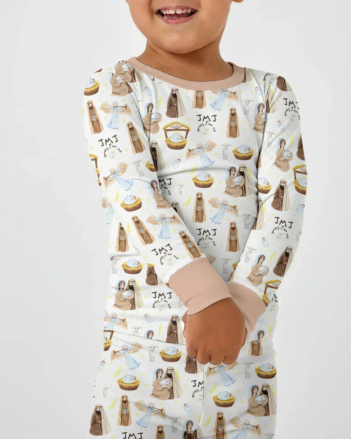 Holy Family Bamboo Two Piece Long Sleeve Pajama Set