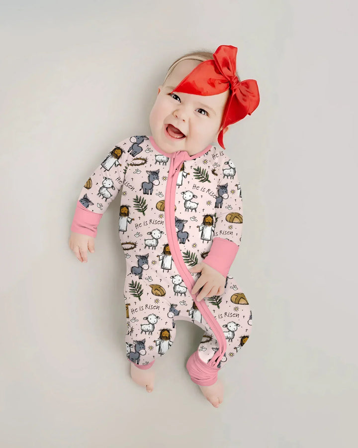 He Is Risen Easter Family Matching Bamboo Convertible Zippy