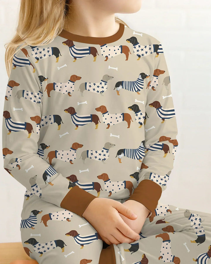 Cute Wieners Bamboo Two Piece Long Sleeve Pajama Set