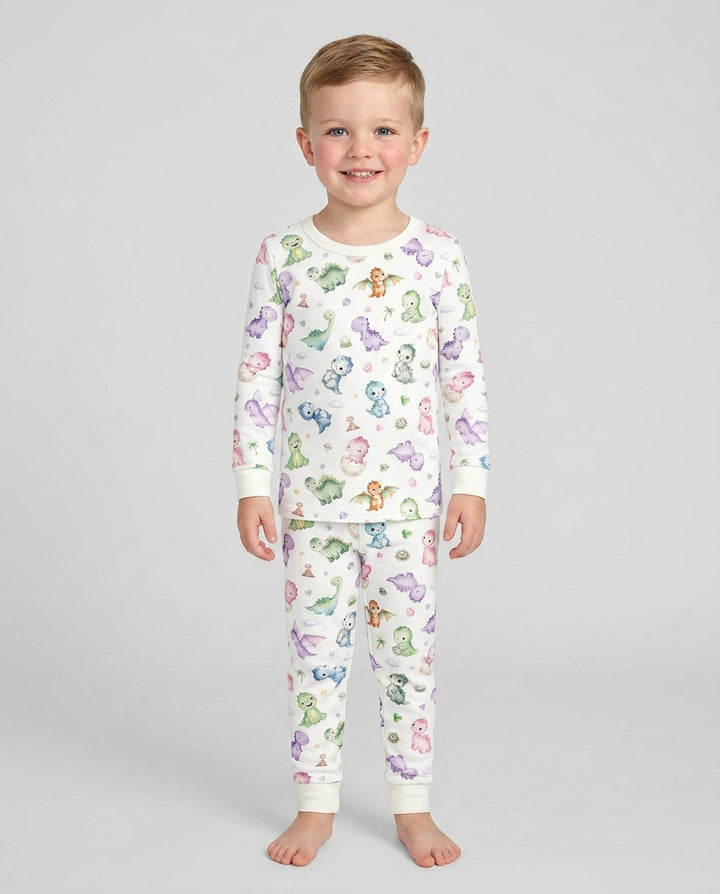 Kawaii Teddy Bamboo Two Piece Long Sleeve Pajama Set