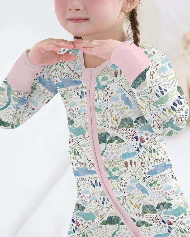 Whimsical Psalms 23 Map Bamboo Convertible Zippy