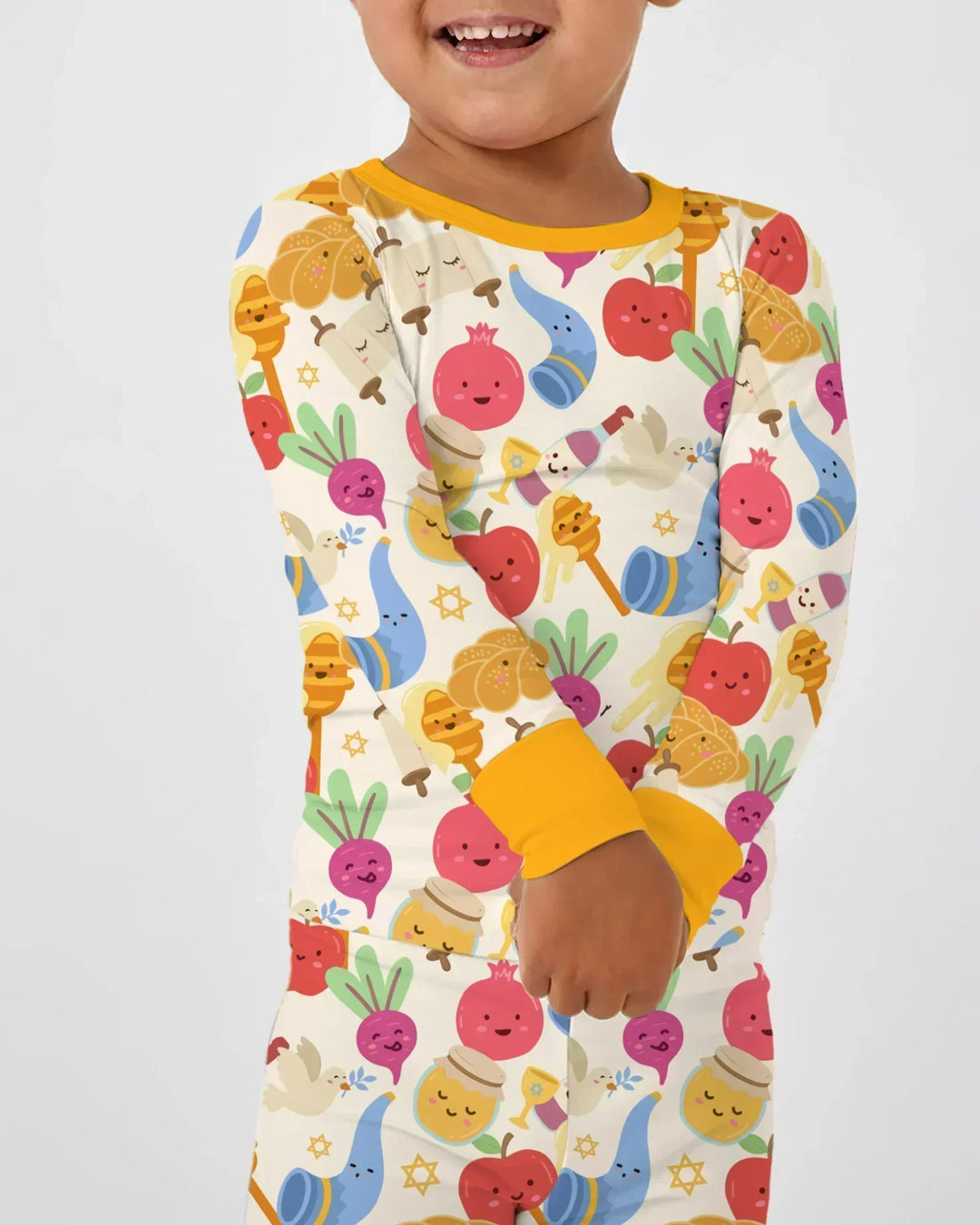 Shana Tova Rosh Hashanah Bamboo Two Piece Long Sleeve Pajama Set