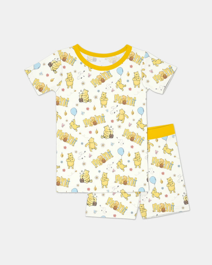 Mama & Mini Honey Bear Bamboo Two Piece Short Sleeve Shorts Pajama Set
