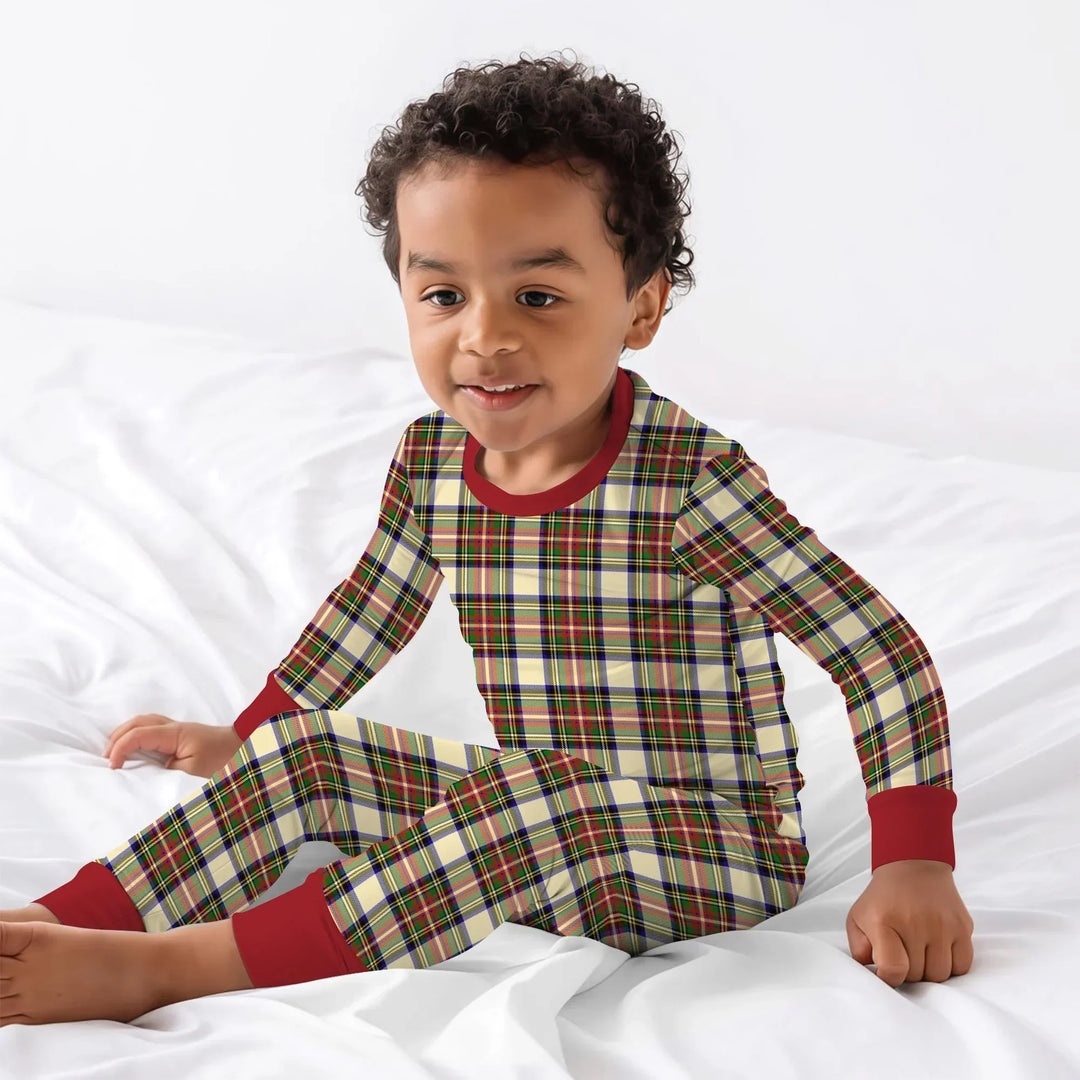 Cozy Evergreen Plaid Bamboo Two Piece Long Sleeve Pajama Set