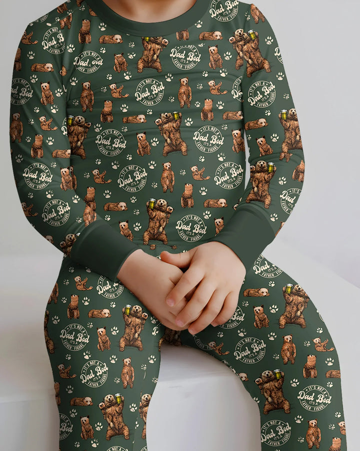 Daddy Bear It's Not A Dad Bod Bamboo Two Piece Long Sleeve Pajama Set