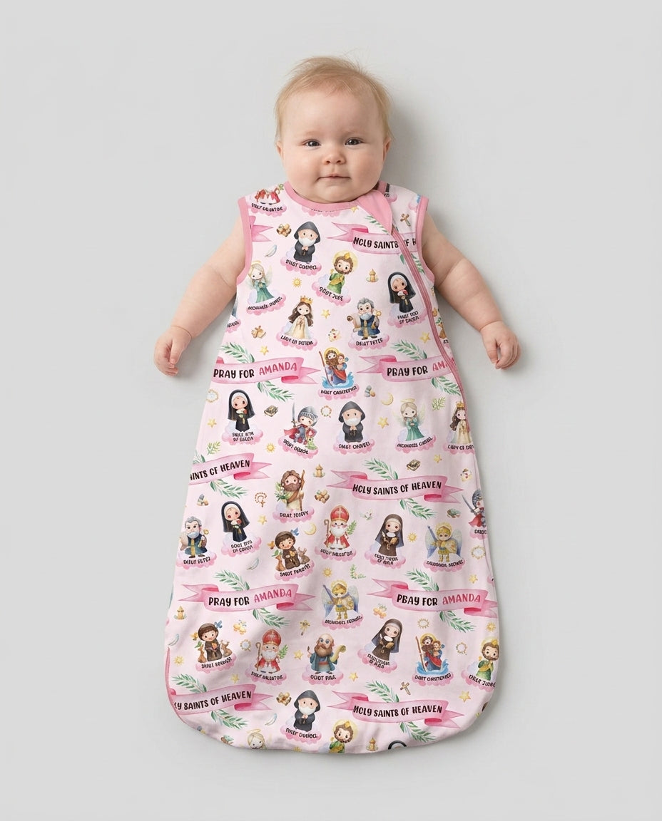 Holy Saints of Heaven Custom Name Bamboo Sleep Bag