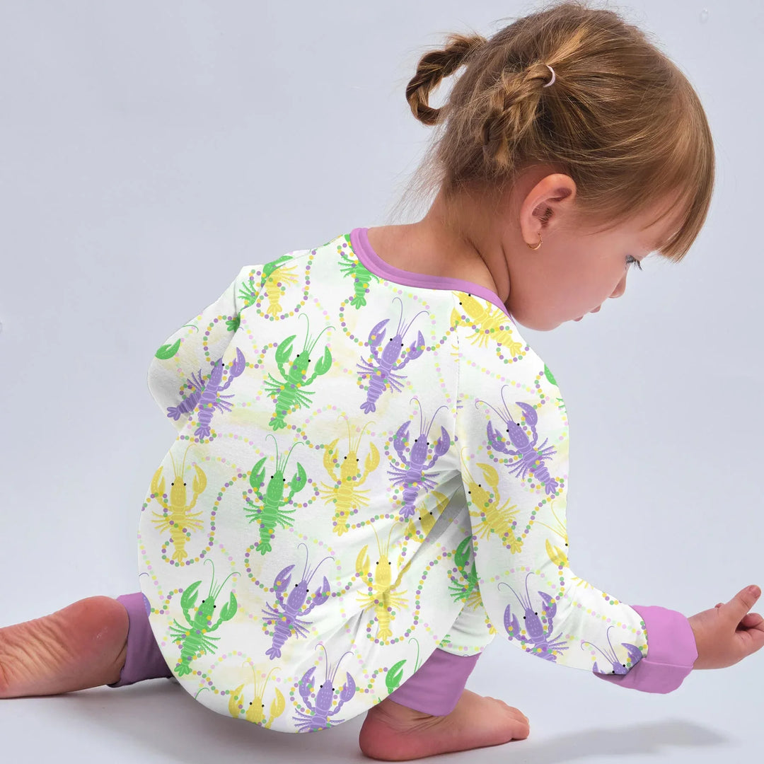 Mardi Gras Crawfish Family Matching Bamboo Convertible Zippy
