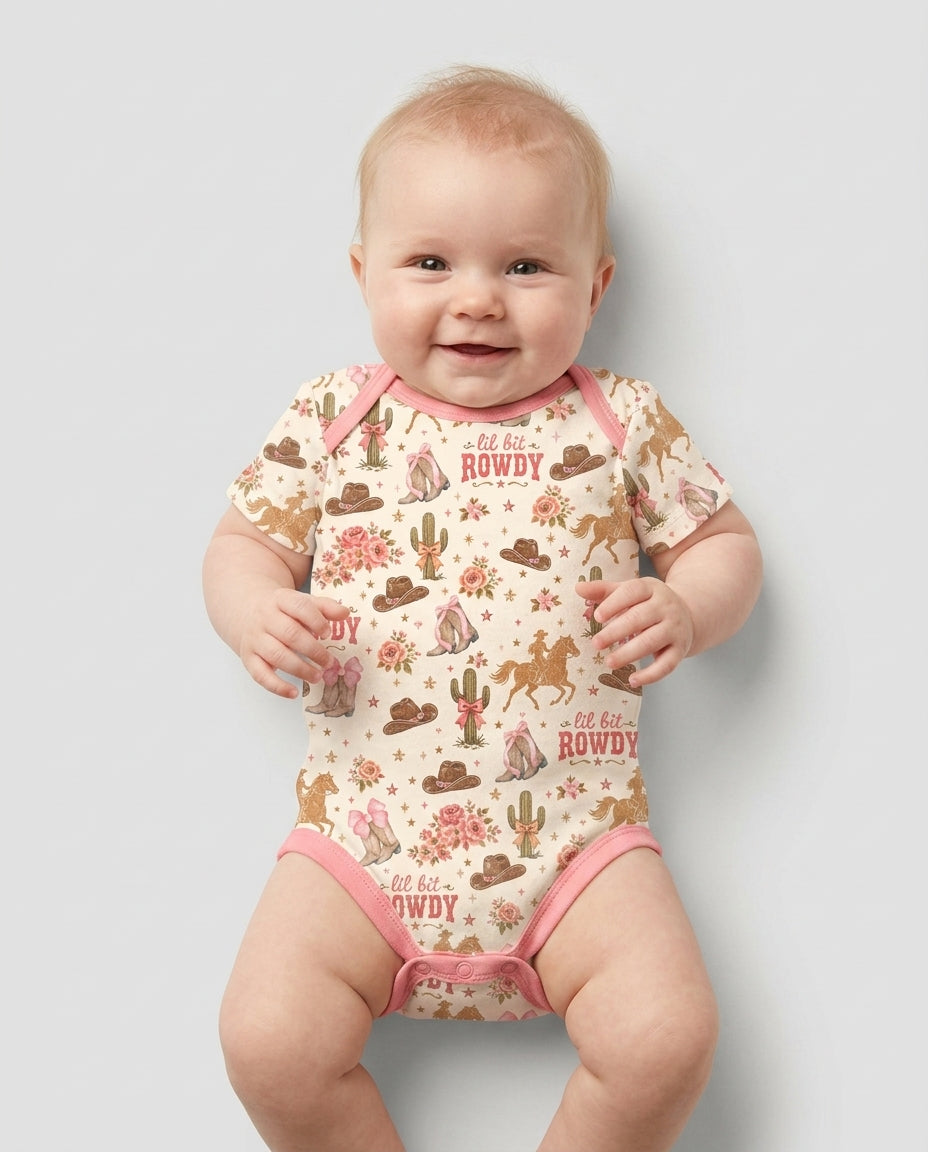 Coquette Cowgirl Lil Bit Rowdy Bamboo Bodysuit