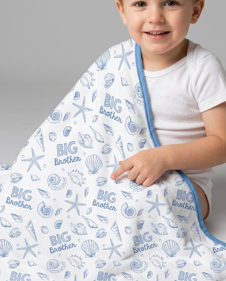 Coquette Seashell Matching Sibling Bamboo Blanket