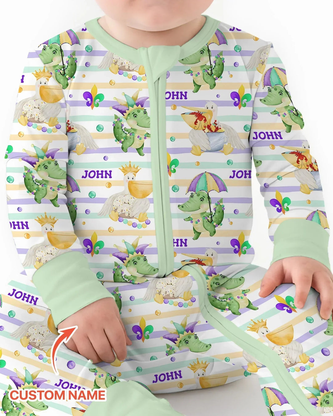 Happy Mardi Gras Adventure Family Matching Bamboo Convertible Zippy