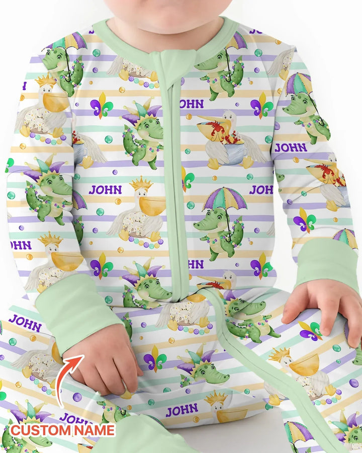 Happy Mardi Gras Adventure Family Matching Bamboo Convertible Zippy