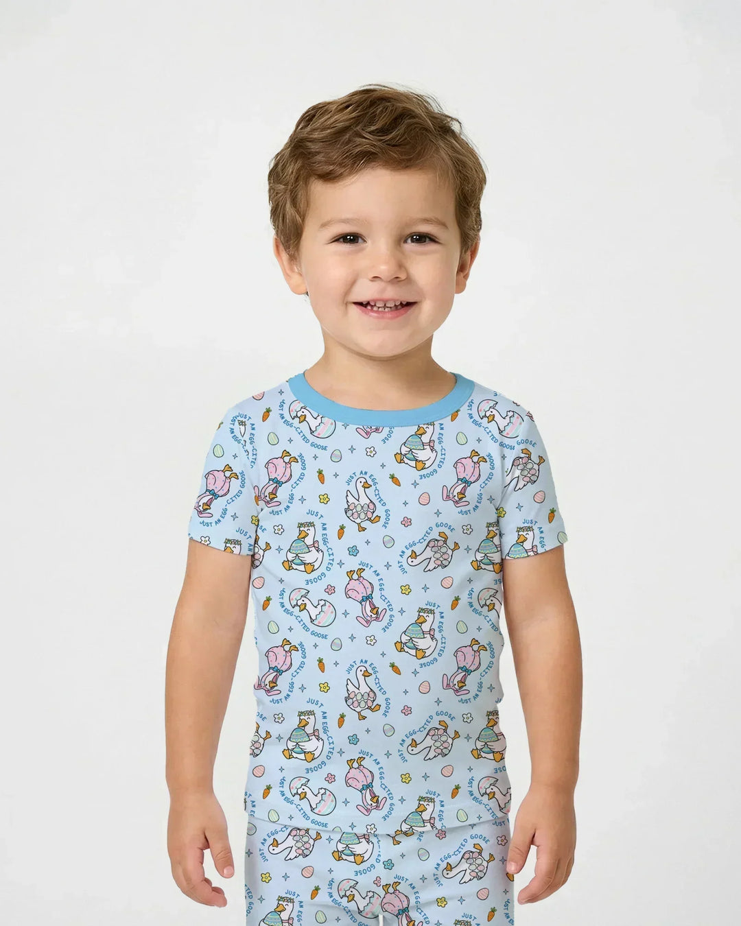 Easter Silly Goose Bamboo Two Piece Short Sleeve Pajama Set