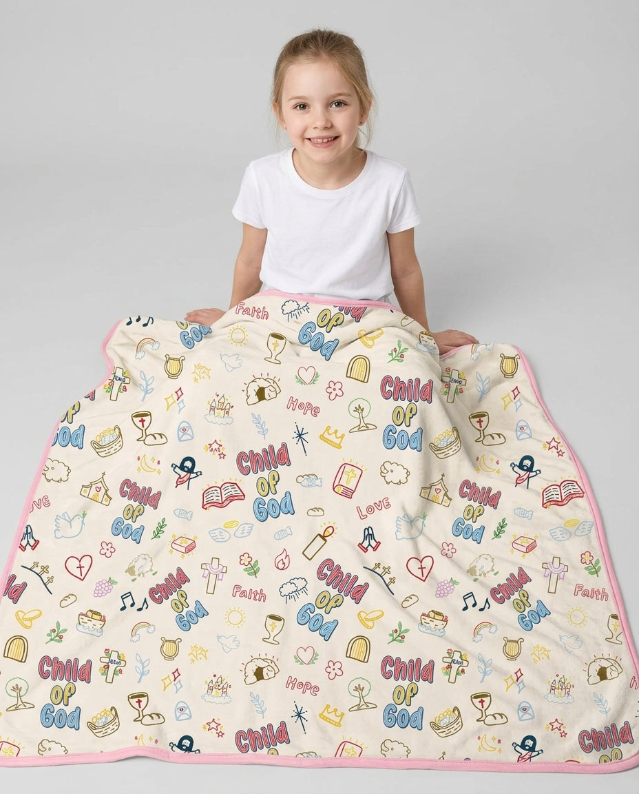 A Child Of God Family Matching Bamboo Blanket