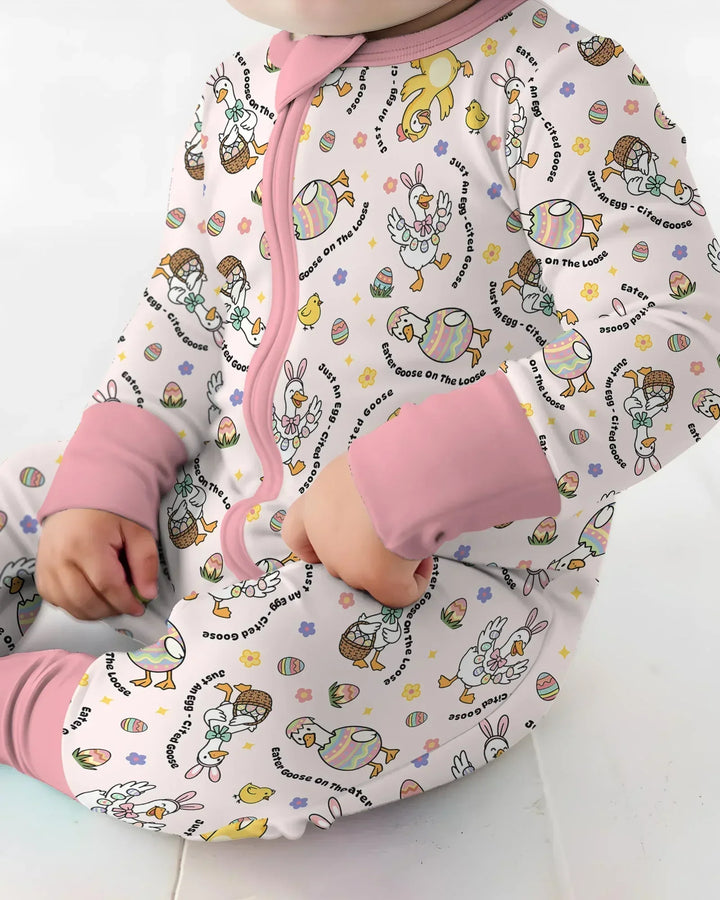 Easter Goose Family Matching Bamboo Convertible Zippy