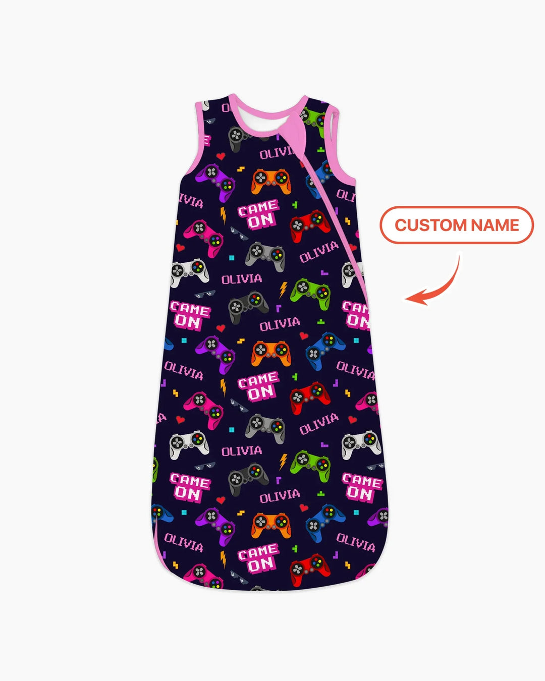 Custom Name Game On Family Matching Bamboo Sleep Bag