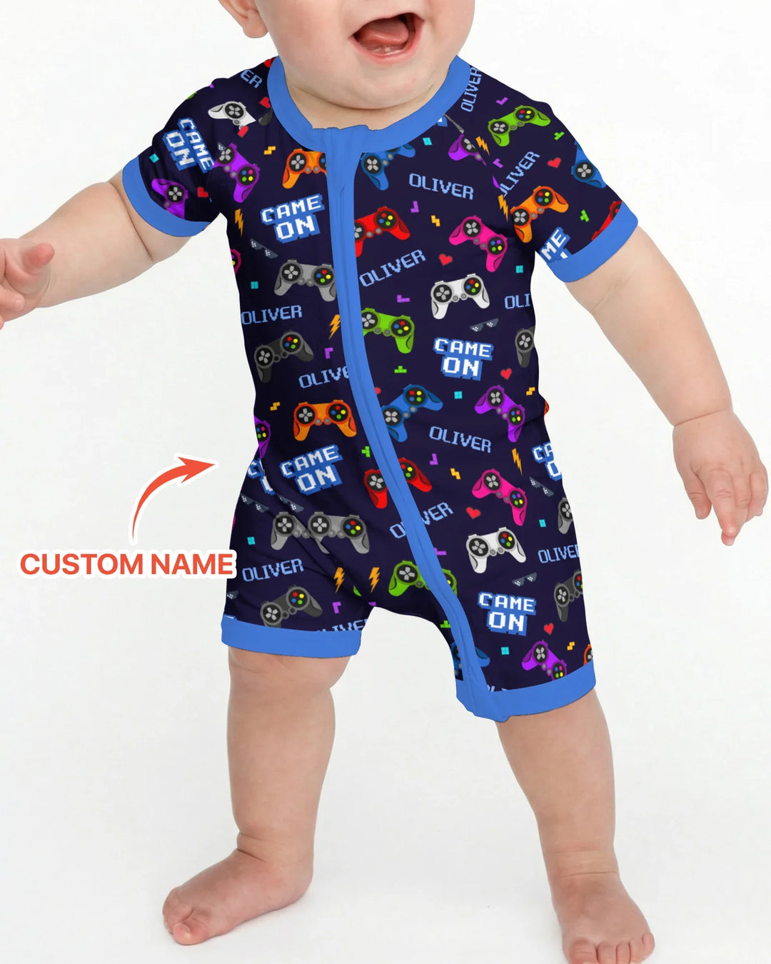 Custom Name Game On Family Matching Bamboo Shorty Zippy