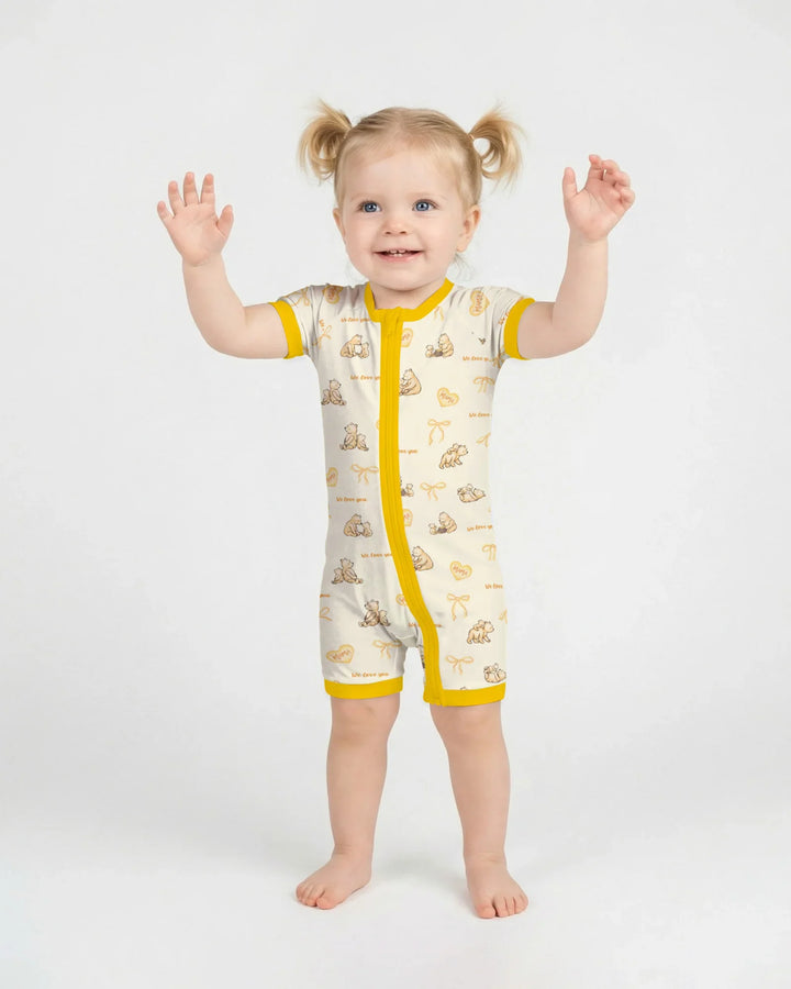 Sweat Yellow Mama Bear Shorty Zippy