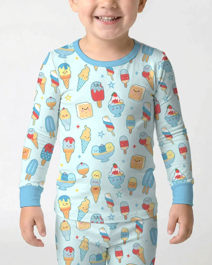 American Ice cream Bamboo Two Piece Long Sleeve Pajama Set