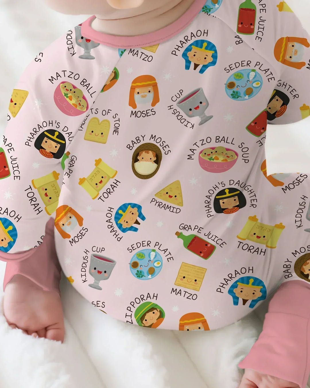 Cute Passover Characters Bamboo Convertible Zippy
