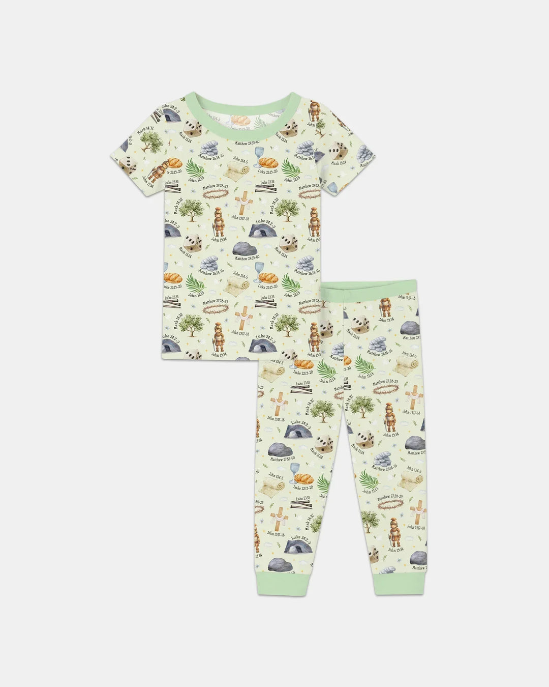 He Is Risen Family Matching Bamboo Two Piece Short Sleeve Pajama Set