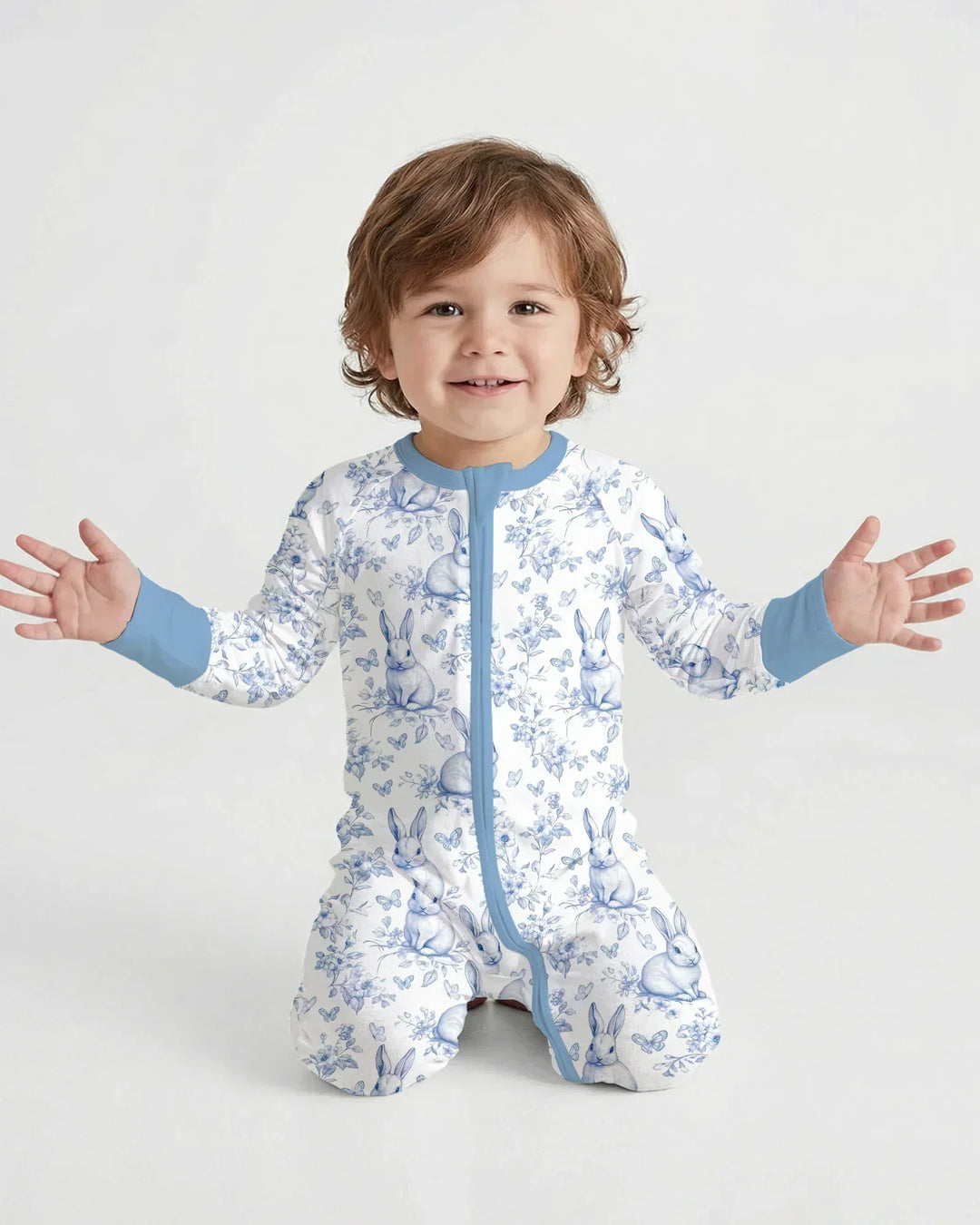 Easter Chinoiserie Toile de Jouy Bamboo Convertible Zippy