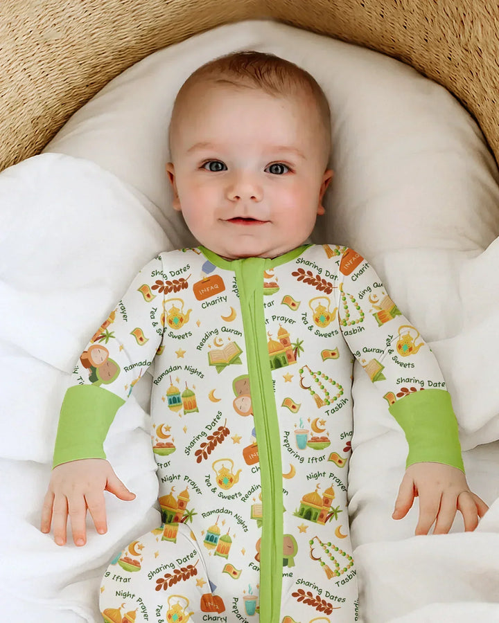 Ramadan Mubarak Matching Family Bamboo Convertible Zippy