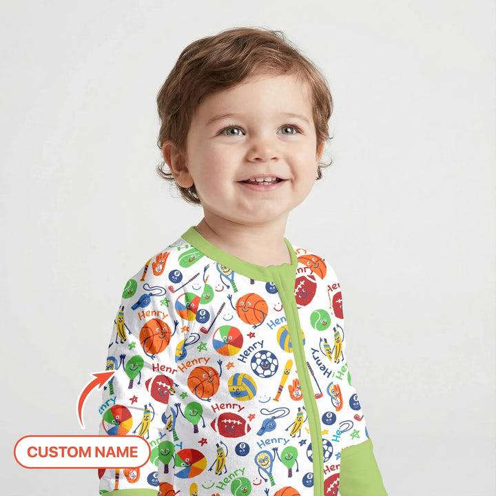 Play Ball Custom Name Bamboo Convertible Zippy