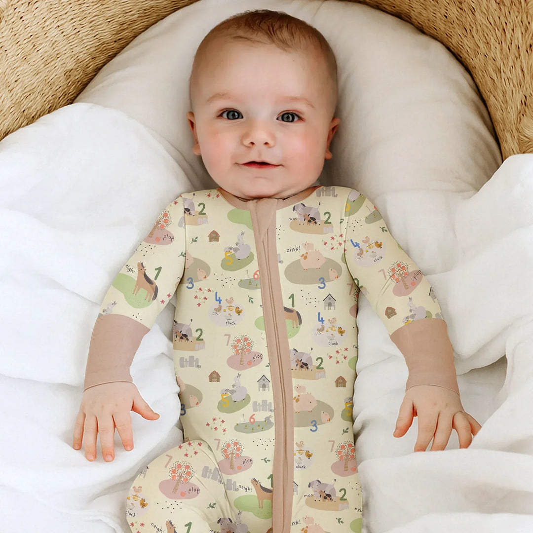 Farm Animal Counting Bamboo Convertible Zippy