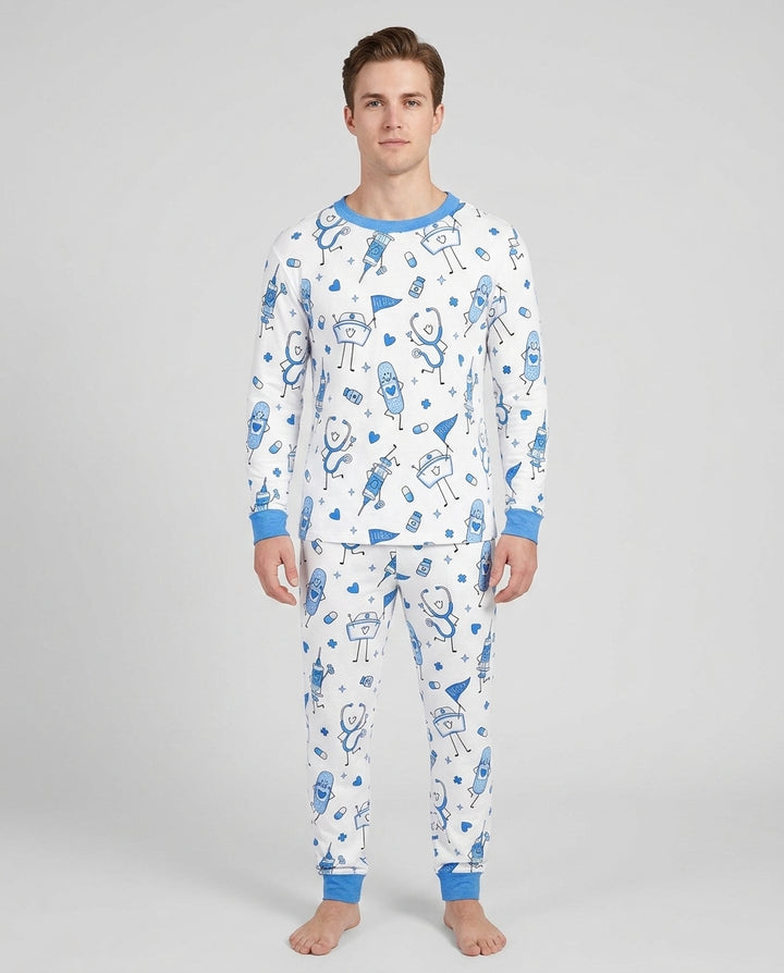 Cute Nurse Crew Bamboo Men's Pajama Set