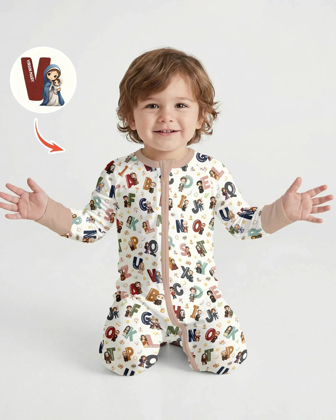 Catholic Saint ABCs Bamboo Convertible Zippy