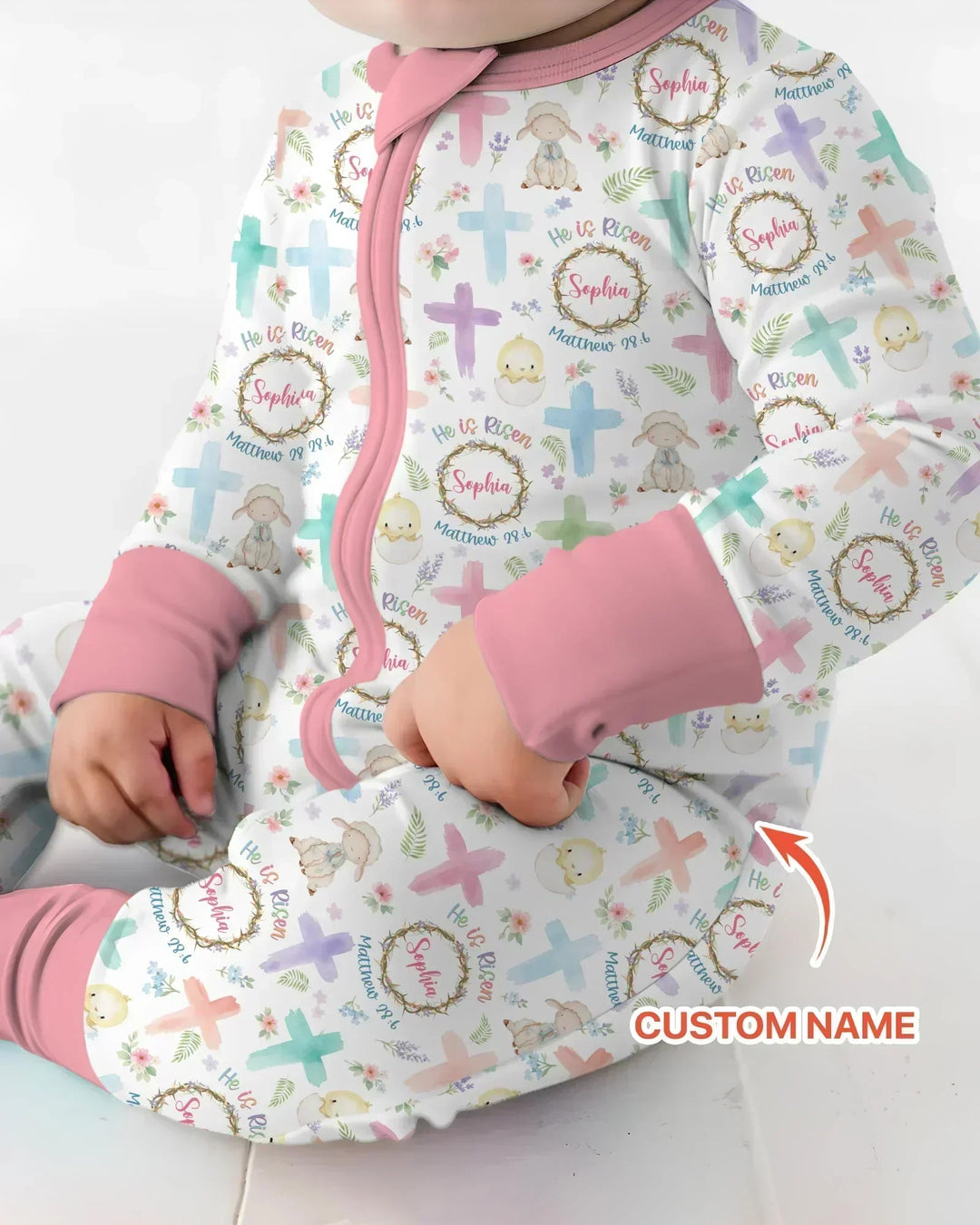 He Is Risen Personalized Bamboo Convertible Zippy