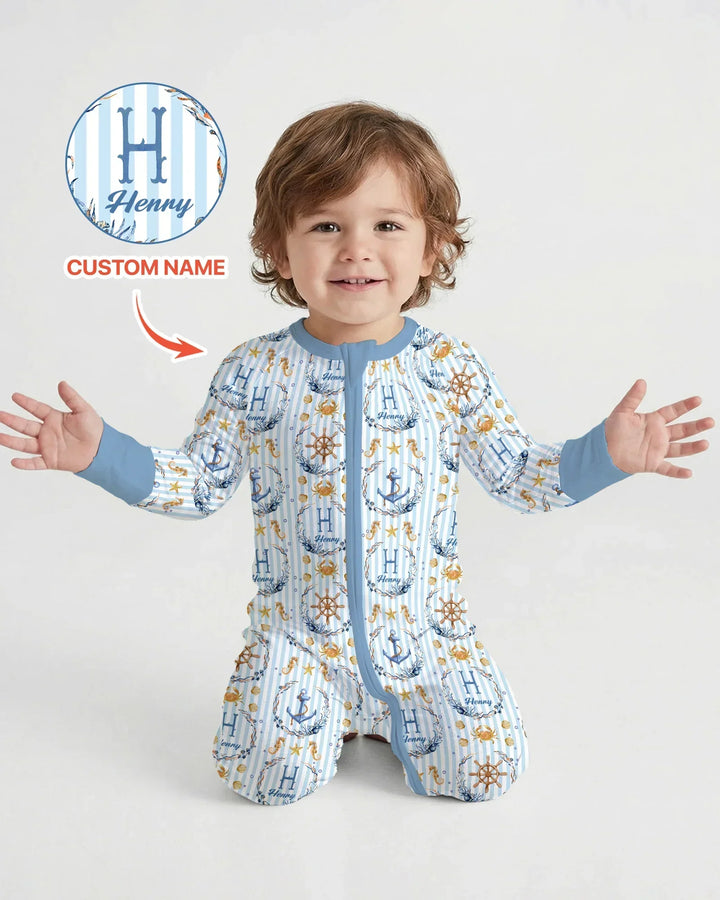Bon Voyage Custom Name Bamboo Convertible Zippy