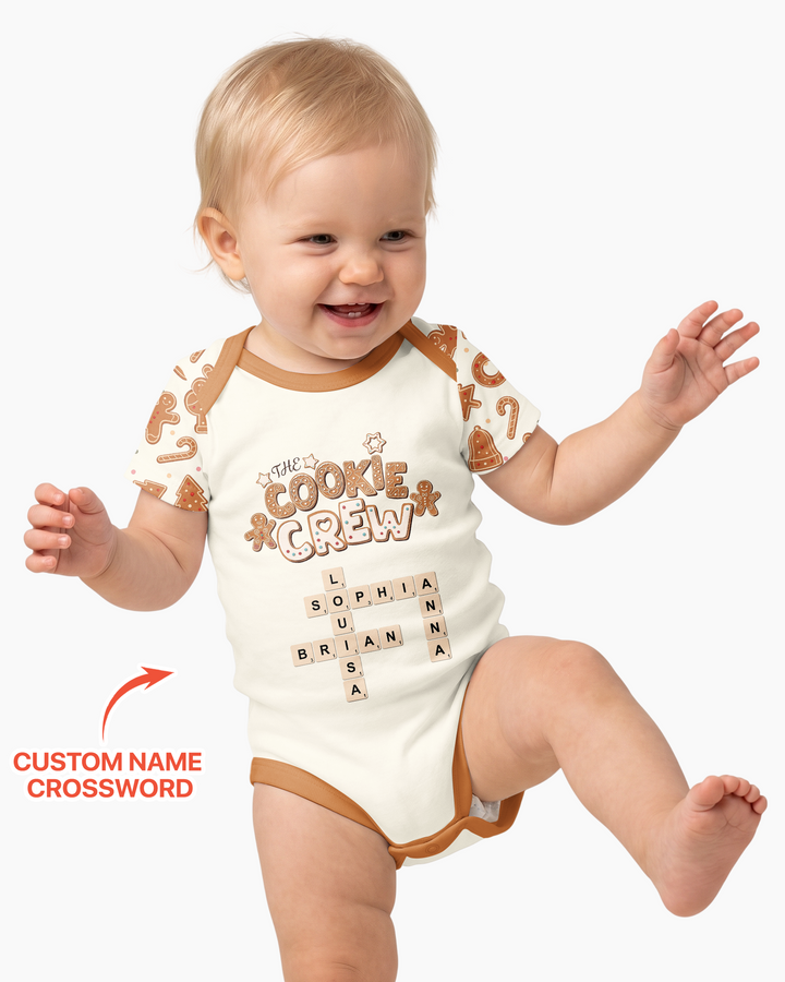 Custom Crossword Cookie Crew Bamboo Bodysuit