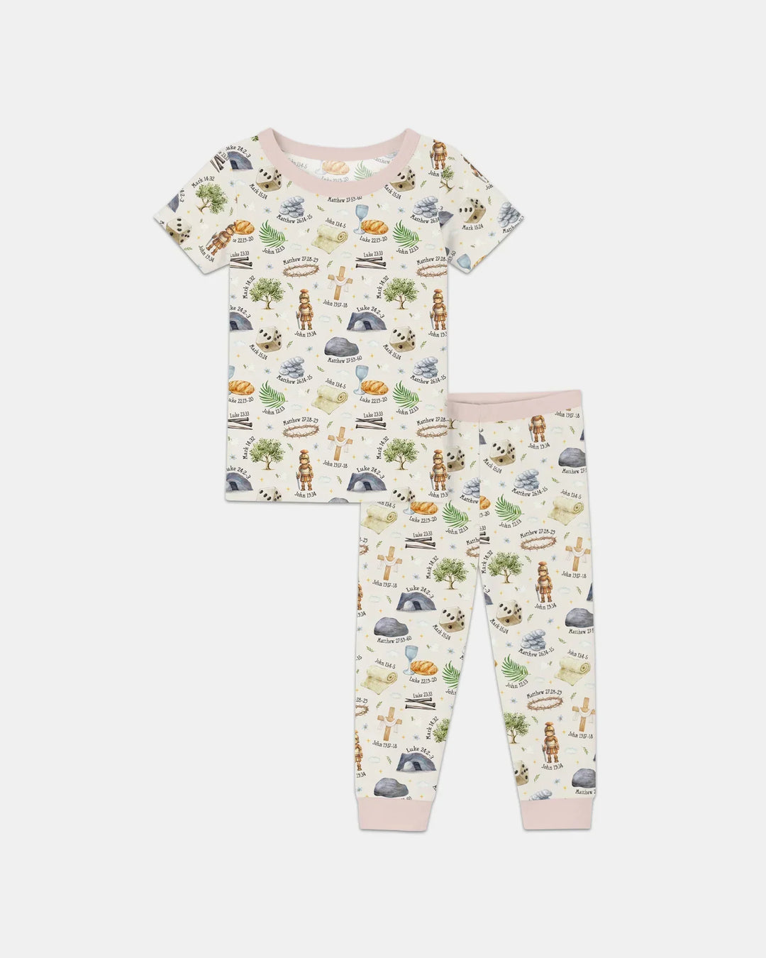 He Is Risen Family Matching Bamboo Two Piece Short Sleeve Pajama Set