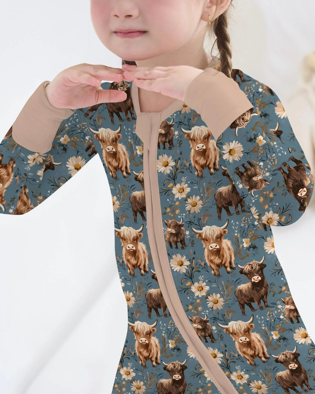 Majestic Highland Cows Family Matching Bamboo Convertible Zippy